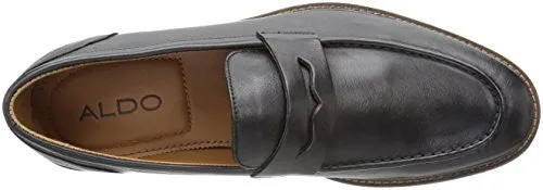 ALDO MEN'S SIGOWET PENNY LOAFER, BLACK LEATHER, 10.5 D US