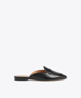 Berto Black Leather Slides