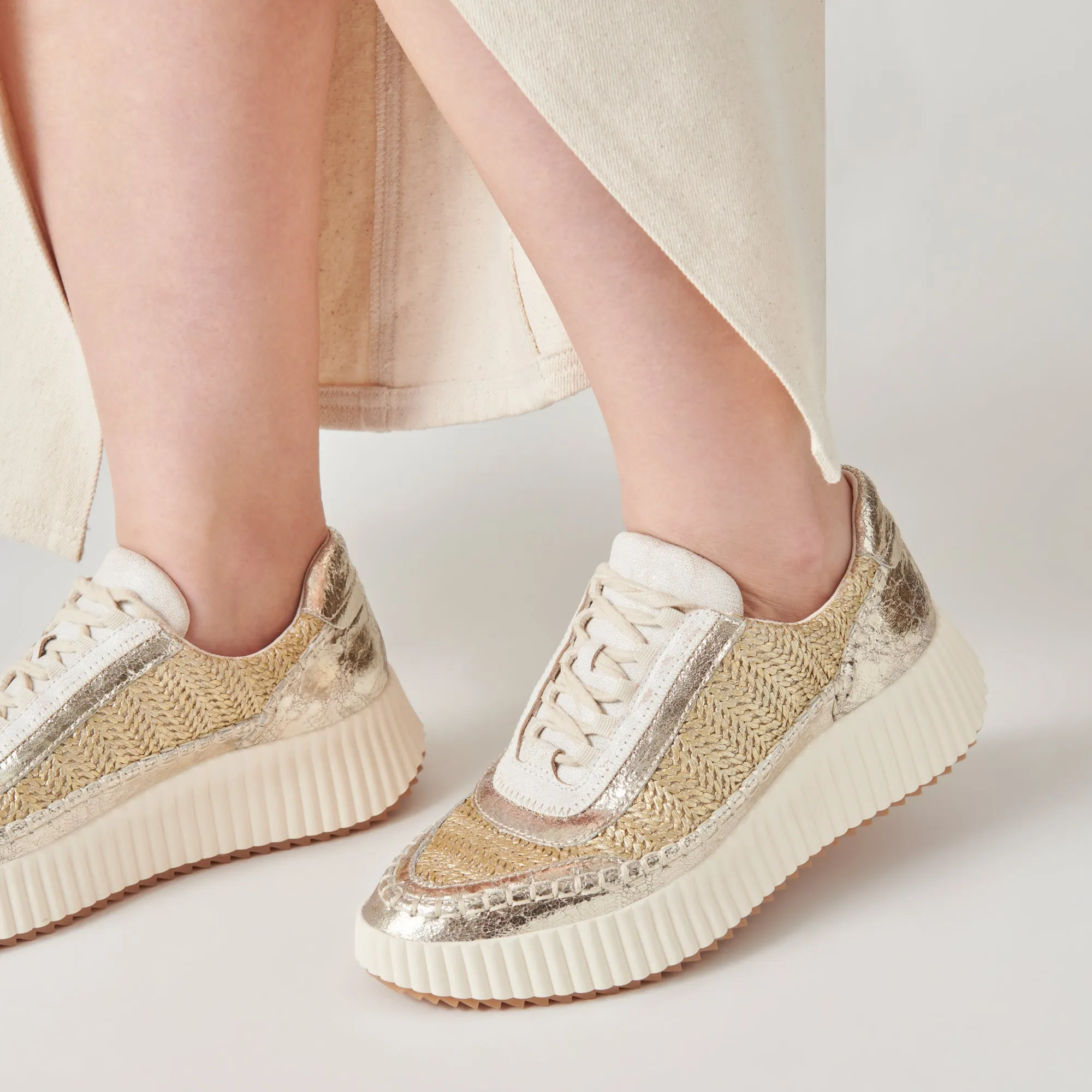 DOLEN SNEAKERS GOLD KNIT