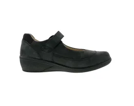 Drew Jillian Women Casual Shoe In Black Leather