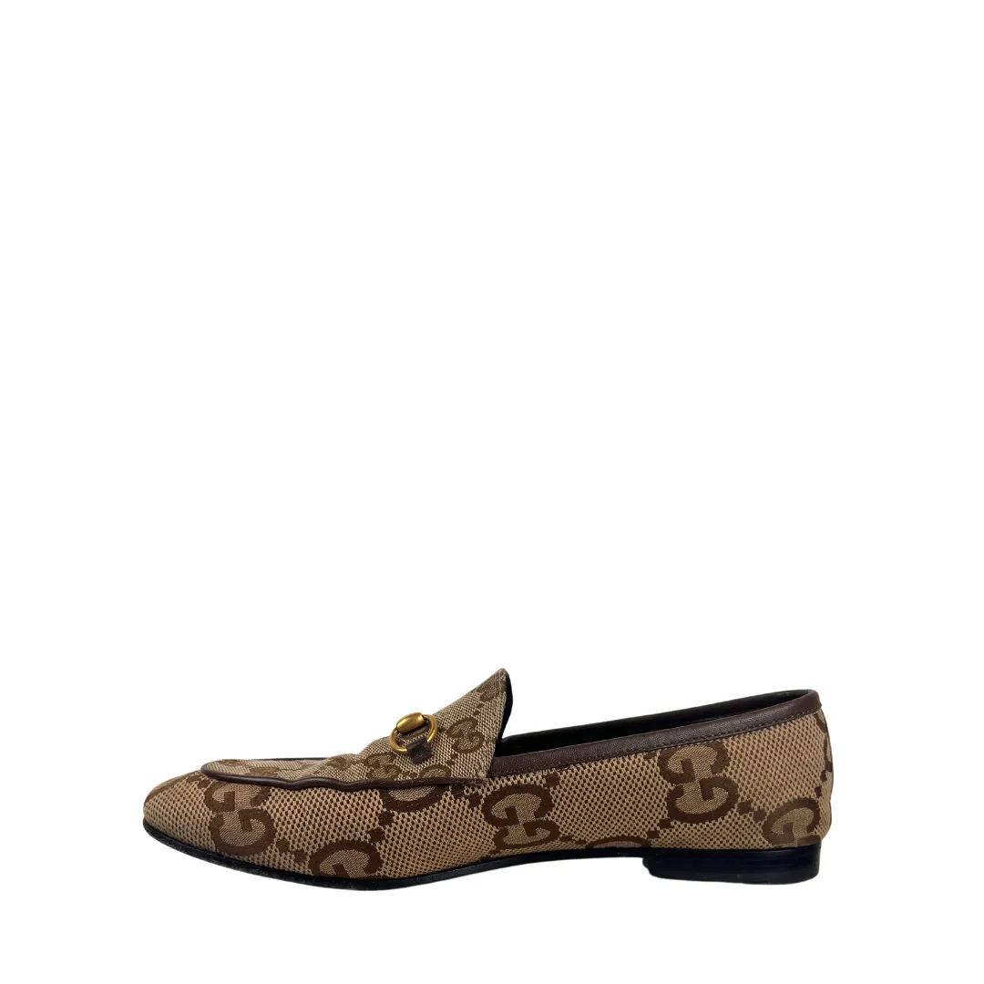 Gucci Jordaan Supreme Canvas Bit Loafer - Size 39.5