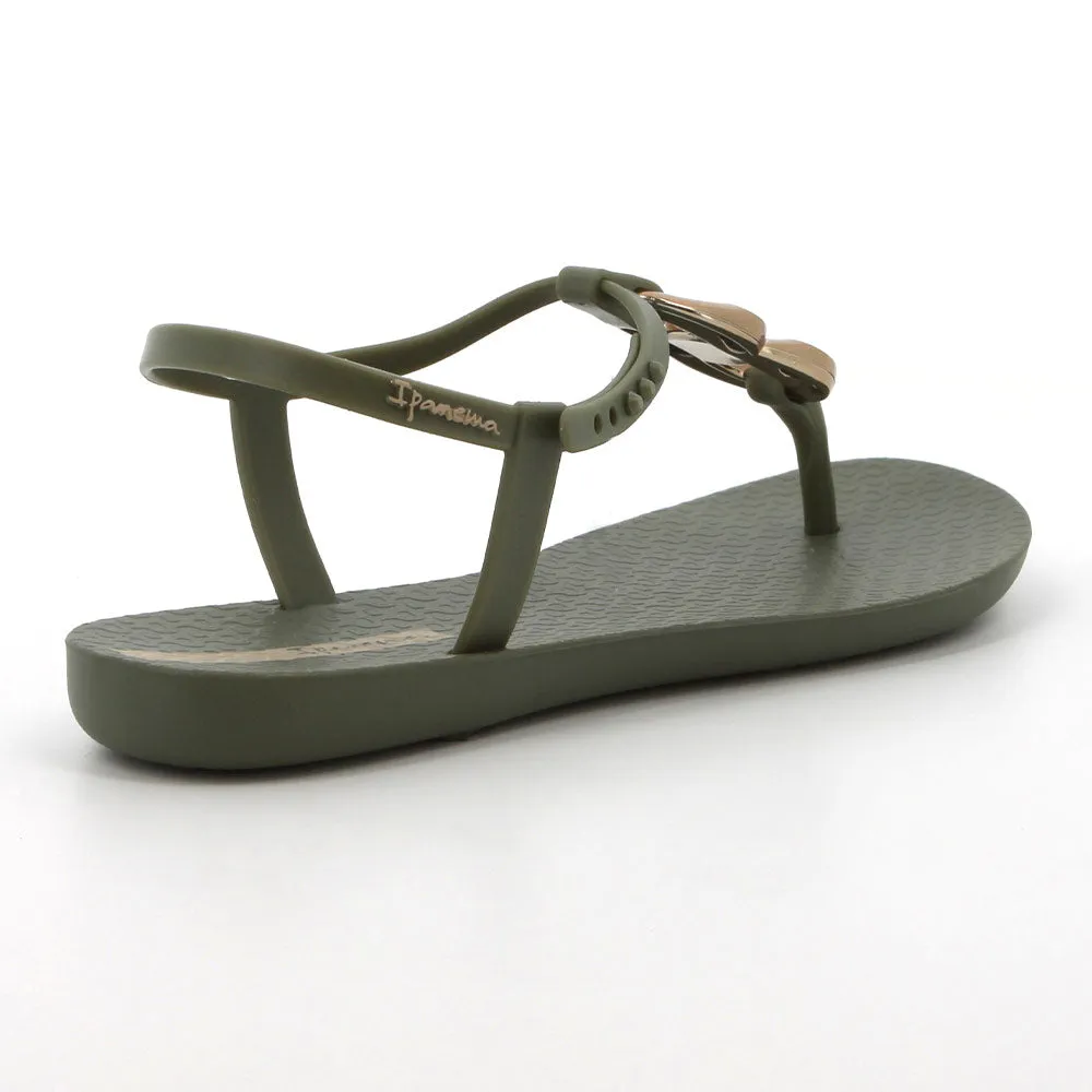 Ipanema Slingback Sandal With Trim  - Green/Gold