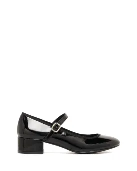 Liz Ballet Heel Black Patent