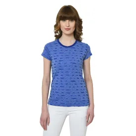 Vimal Jonney Light Blue Half Sleeve T-shirt For Women's